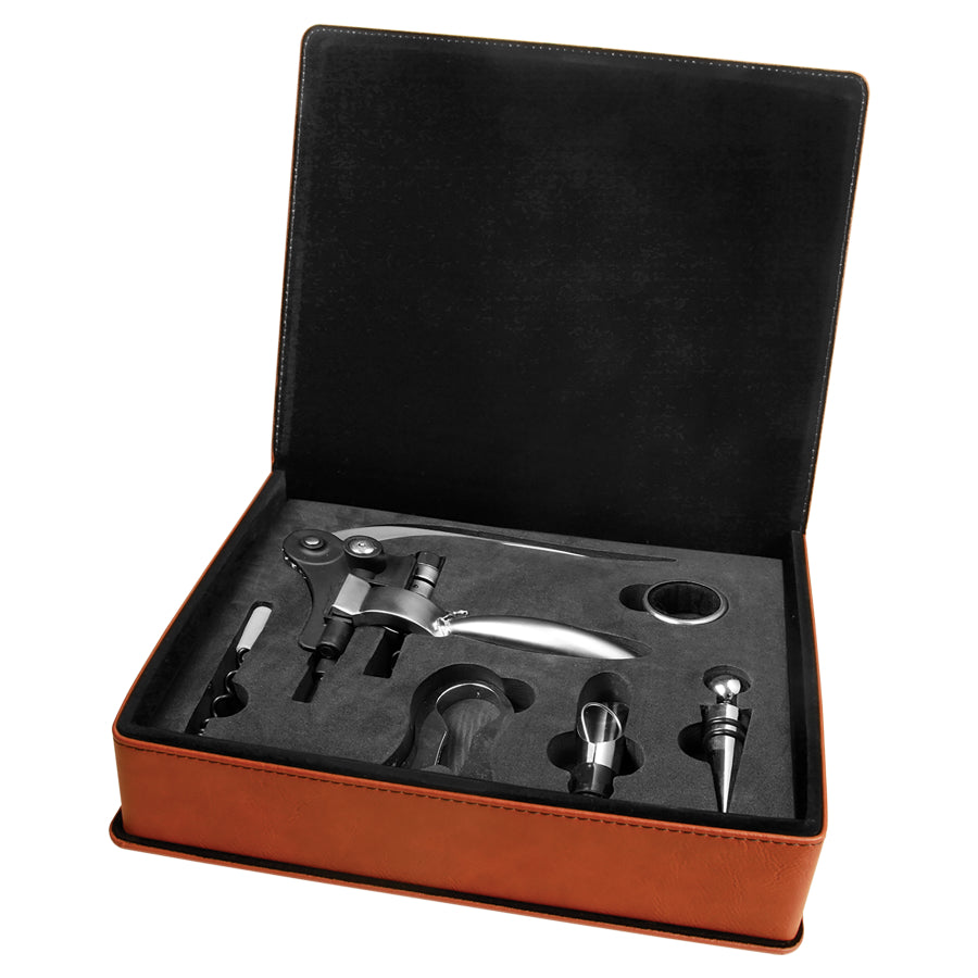 5 Piece Wine Tool Set - Laser Engraved Drinkware