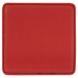 Red Square Coaster - Laser Engraved Drinkware