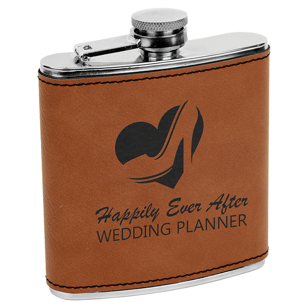 6 Oz Flask - Laser Engraved Drinkware