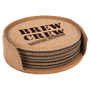 Cork Round 6 Coaster Set - Laser Engraved Drinkware