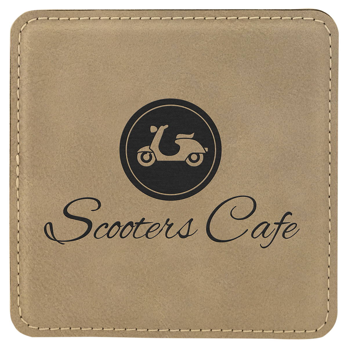 Square Single Coaster - Laser Engraved Drinkware