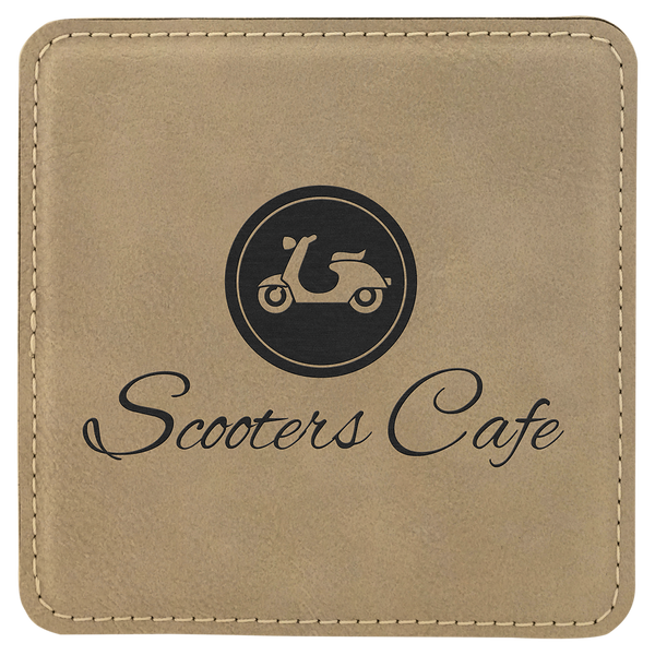 Square Single Coaster - Laser Engraved Drinkware