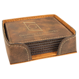 Square 6 Coaster Set - Laser Engraved Drinkware