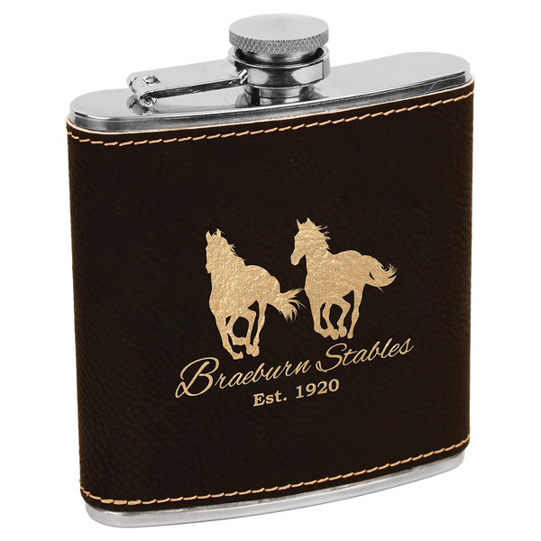 6 Oz Flask - Laser Engraved Drinkware