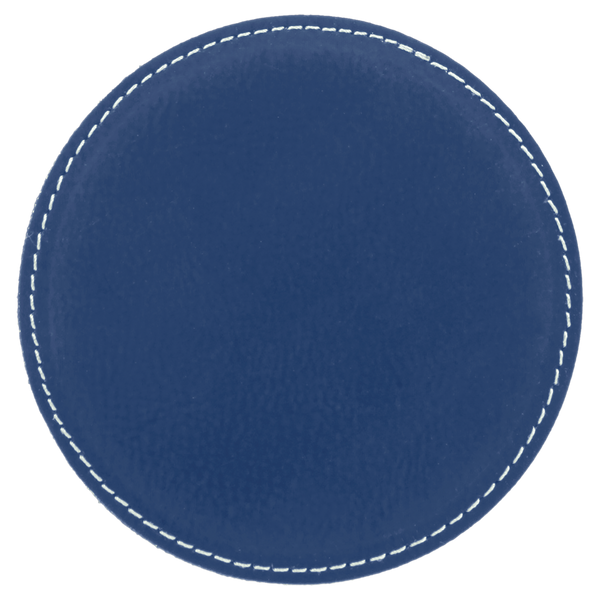 Round Leatherette Coaster (Single) - Laser Engraved Drinkware