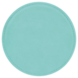 Round Leatherette Coaster (Single) - Laser Engraved Drinkware