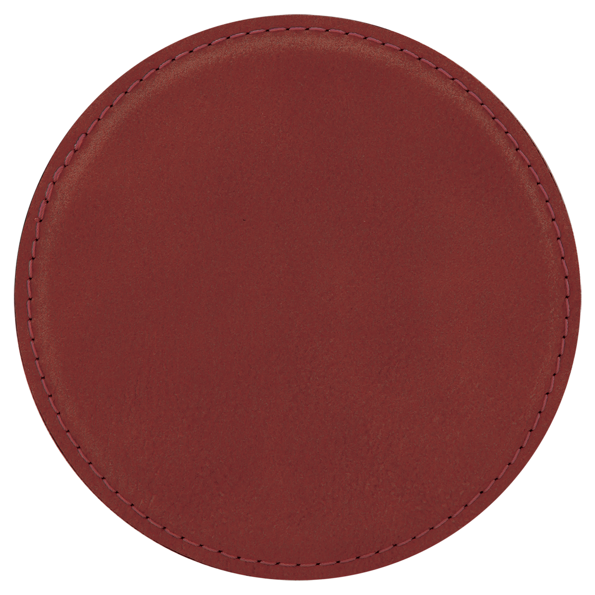 Round Leatherette Coaster (Single) - Laser Engraved Drinkware