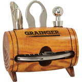 Wine Barrel 4 Piece Wine Tool Set - Laser Engraved Drinkware