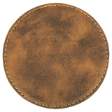 Round Leatherette Coaster (Single) - Laser Engraved Drinkware