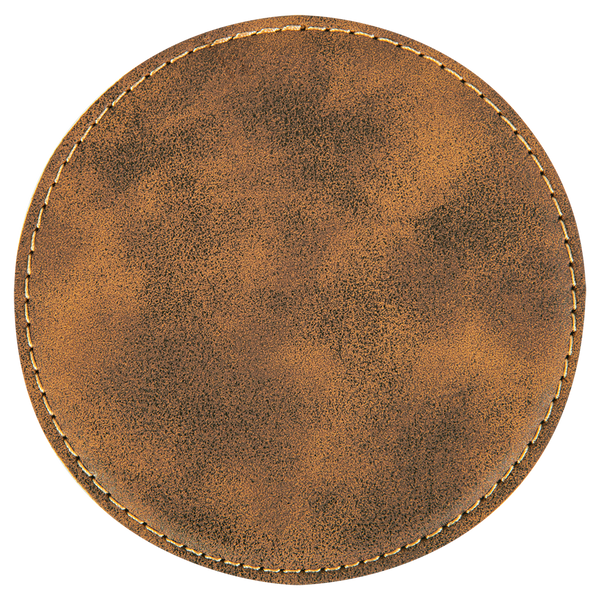 Round Leatherette Coaster (Single) - Laser Engraved Drinkware