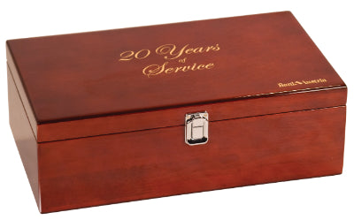 Rosewood Piano Finish Double Wine Presentation Box 6 Tools - Laser Engraved Drinkware