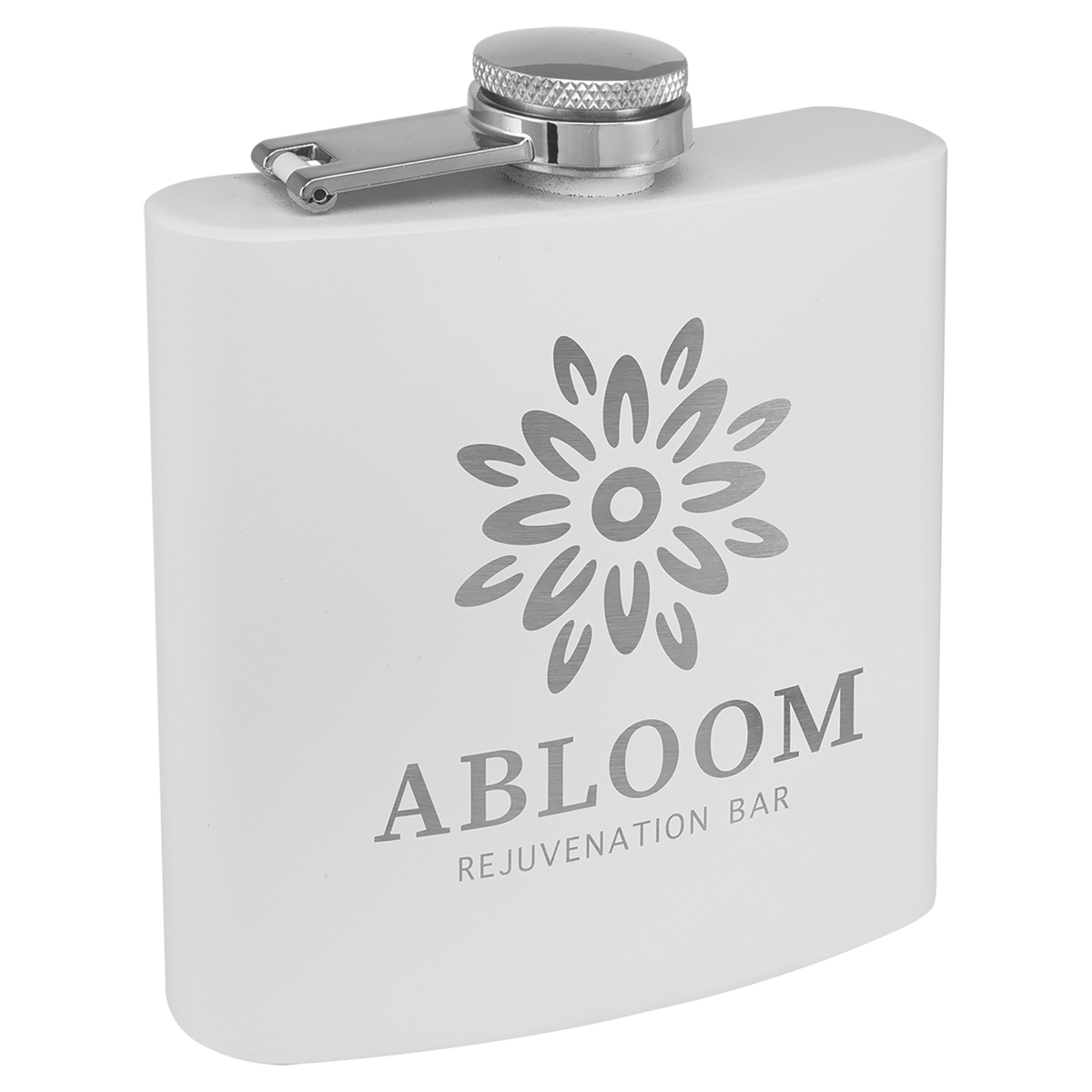 3 Oz Powder Coated Flask - Laser Engraved Drinkware