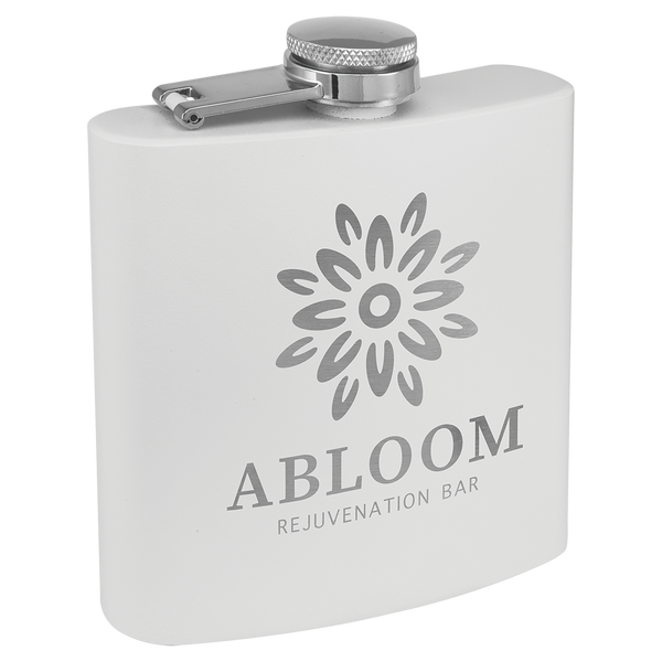3 Oz Powder Coated Flask - Laser Engraved Drinkware