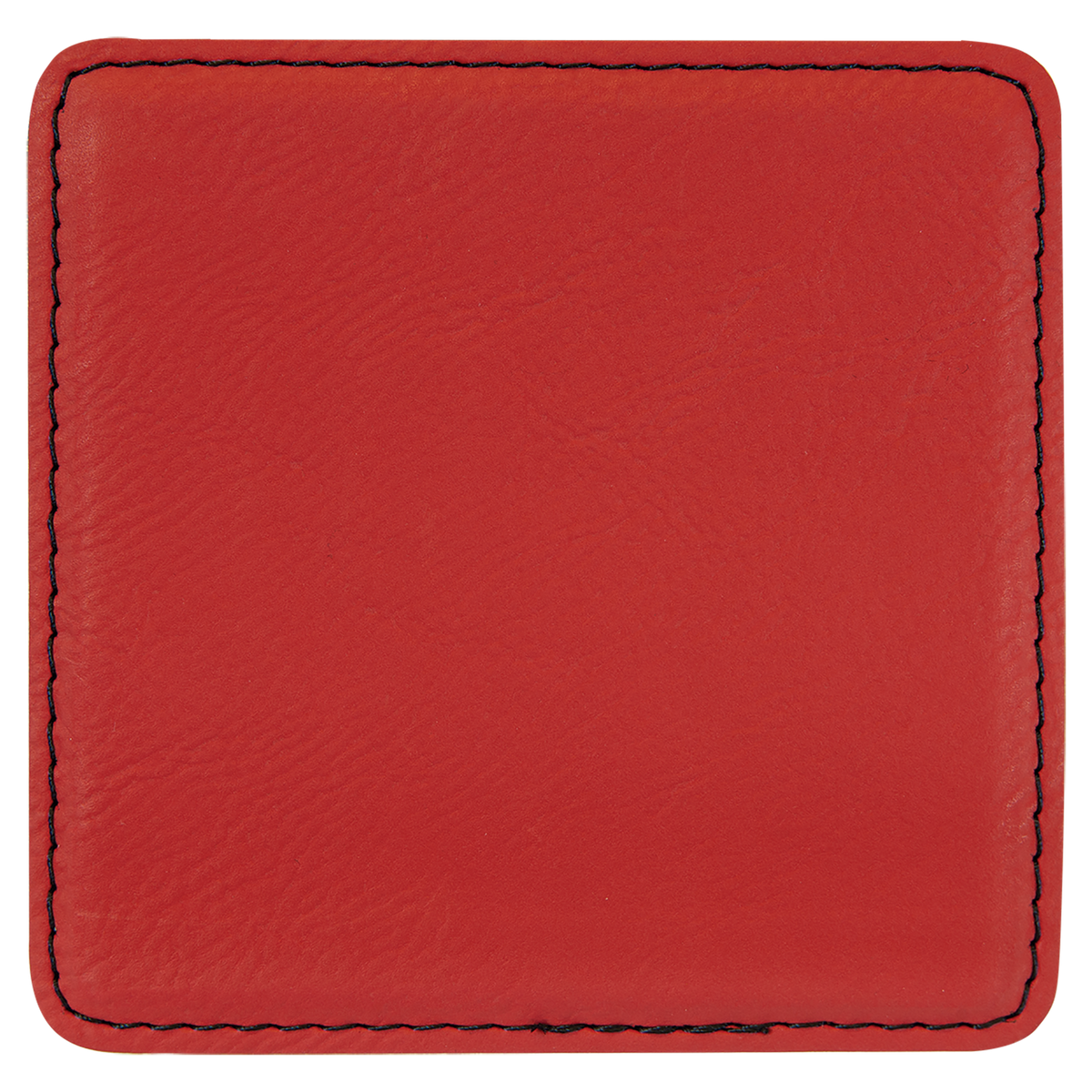 Red Square Coaster - Laser Engraved Drinkware