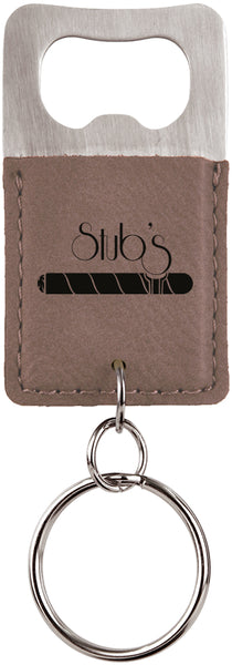 Rectangle Bottle Opener Keychain - Laser Engraved Drinkware