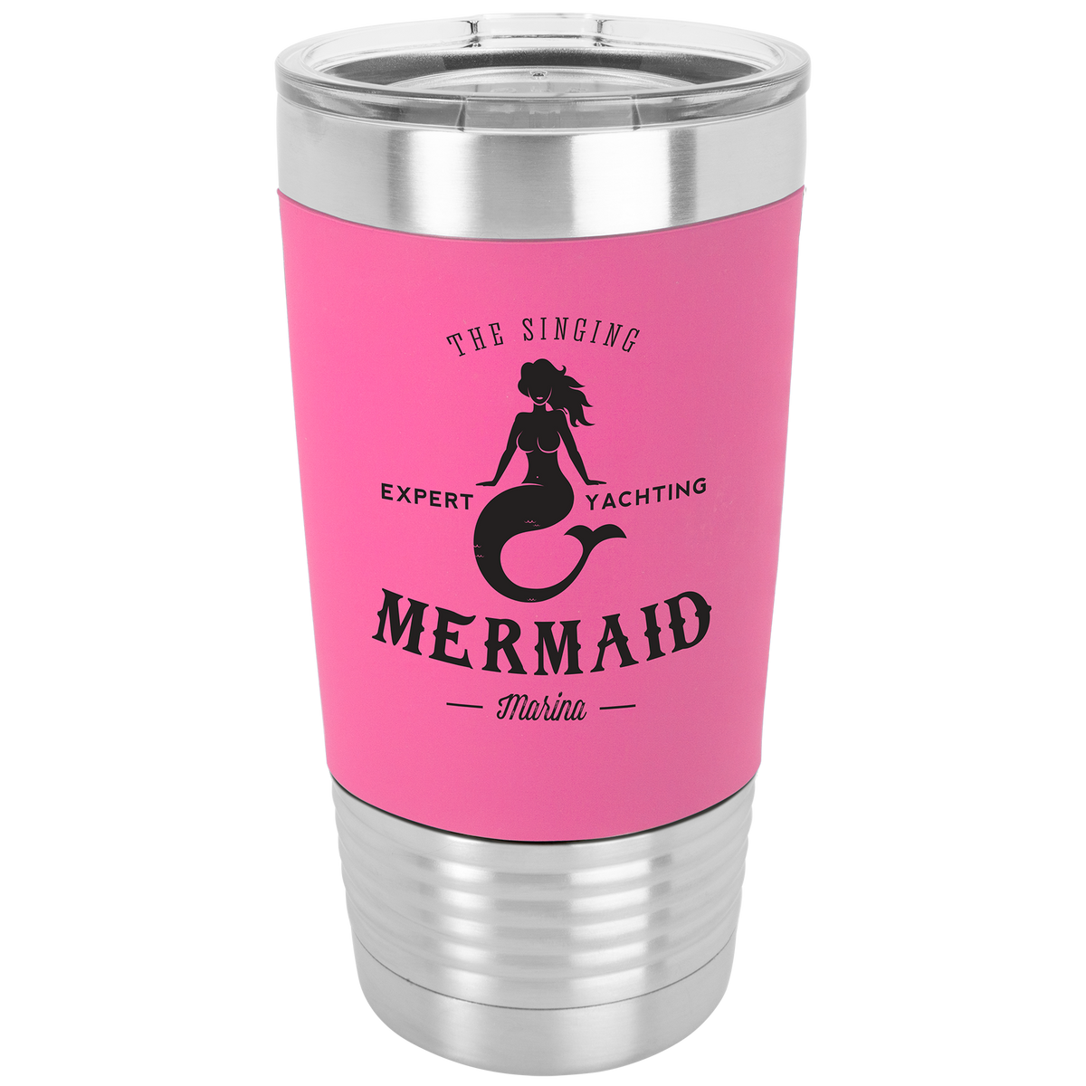 20 Oz Silicone Grip Tumbler - Laser Engraved Drinkware