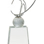 Crystal Golf Metal Oval Figure - Custom Laser Engraved