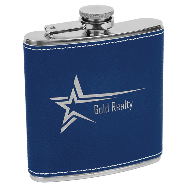 6 Oz Flask - Laser Engraved Drinkware