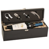 Matte Finish Single Wine Presentation Box 4 Tools - Laser Engraved Drinkware