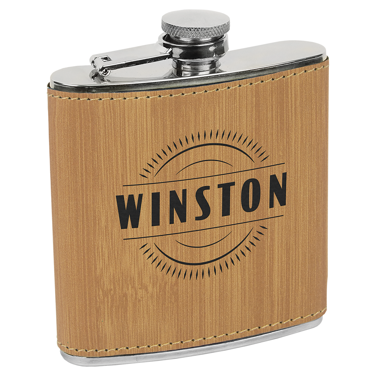 6 Oz Flask - Laser Engraved Drinkware