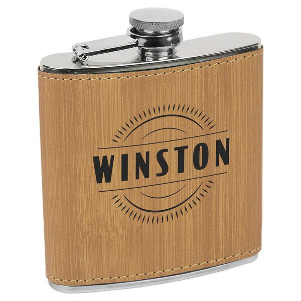 6 Oz Flask - Laser Engraved Drinkware