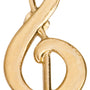 Treble Clef Lapel Pin - Custom Laser Engraved
