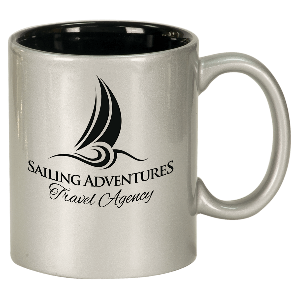 11 Oz Round Ceramic Mug - Laser Engraved Ceramic
