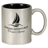 11 Oz Round Ceramic Mug - Laser Engraved Ceramic
