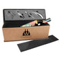 Leatherette Wine Box with Tools - Premium Gift Set - Laser Engraved Drinkware
