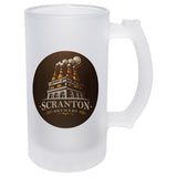 Frosted 16 Oz Beer Glass Handle - Laser Engraved Drinkware