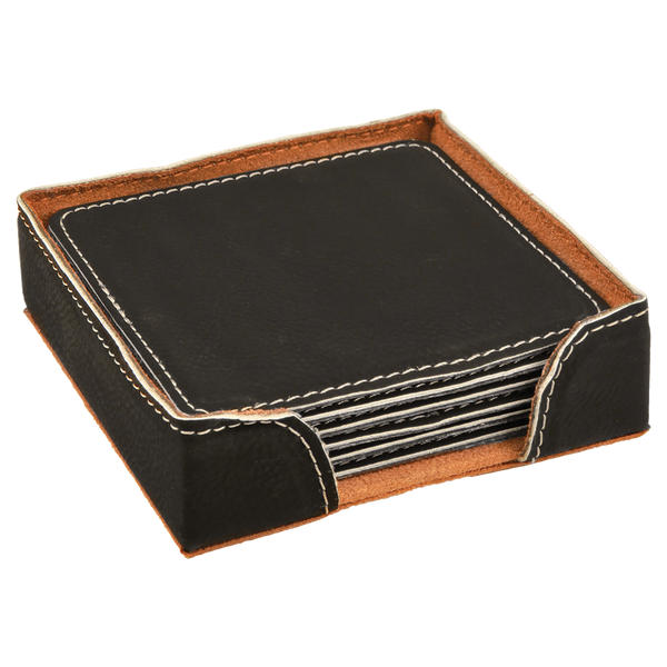Square 6 Coaster Set - Laser Engraved Drinkware
