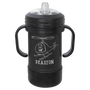 10 oz Black Sippy Cup Tumbler - Laser Engraved Drinkware