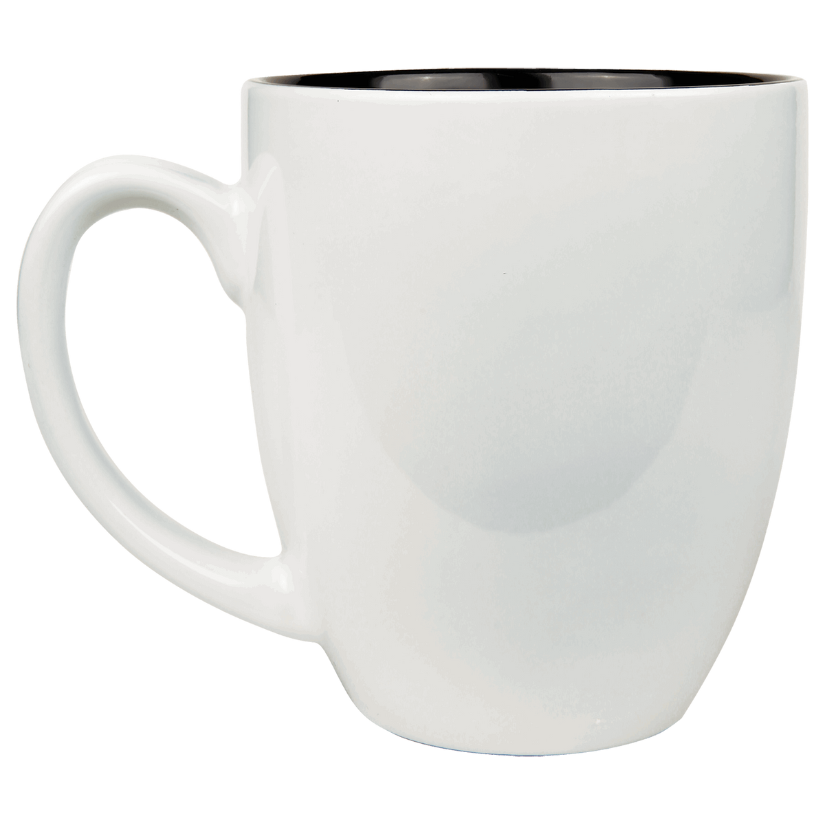 16 Oz Ceramic Bistro Mug - Laser Engraved Ceramic
