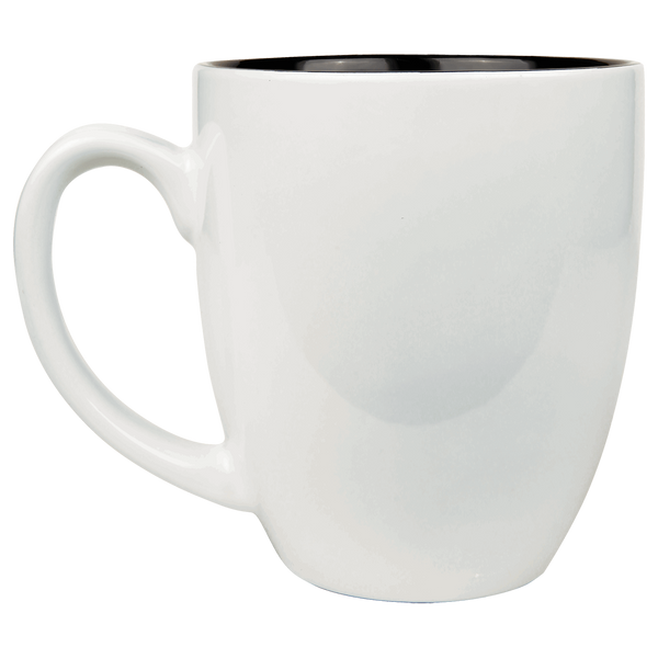 16 Oz Ceramic Bistro Mug - Laser Engraved Ceramic