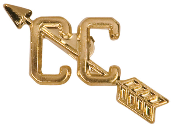 Cross Country Lapel Pin - Custom Laser Engraved