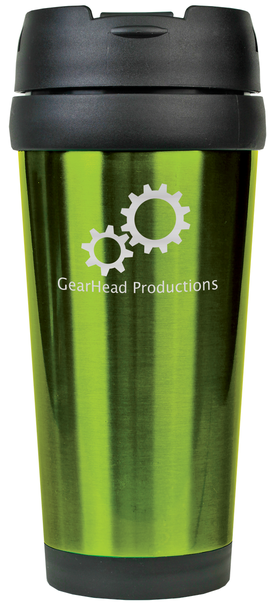 16 Oz Gloss Travel Mug - Laser Engraved Drinkware