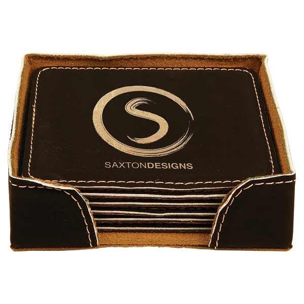 Square 6 Coaster Set - Laser Engraved Drinkware