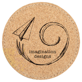 Cork Round Coaster - Laser Engraved Drinkware