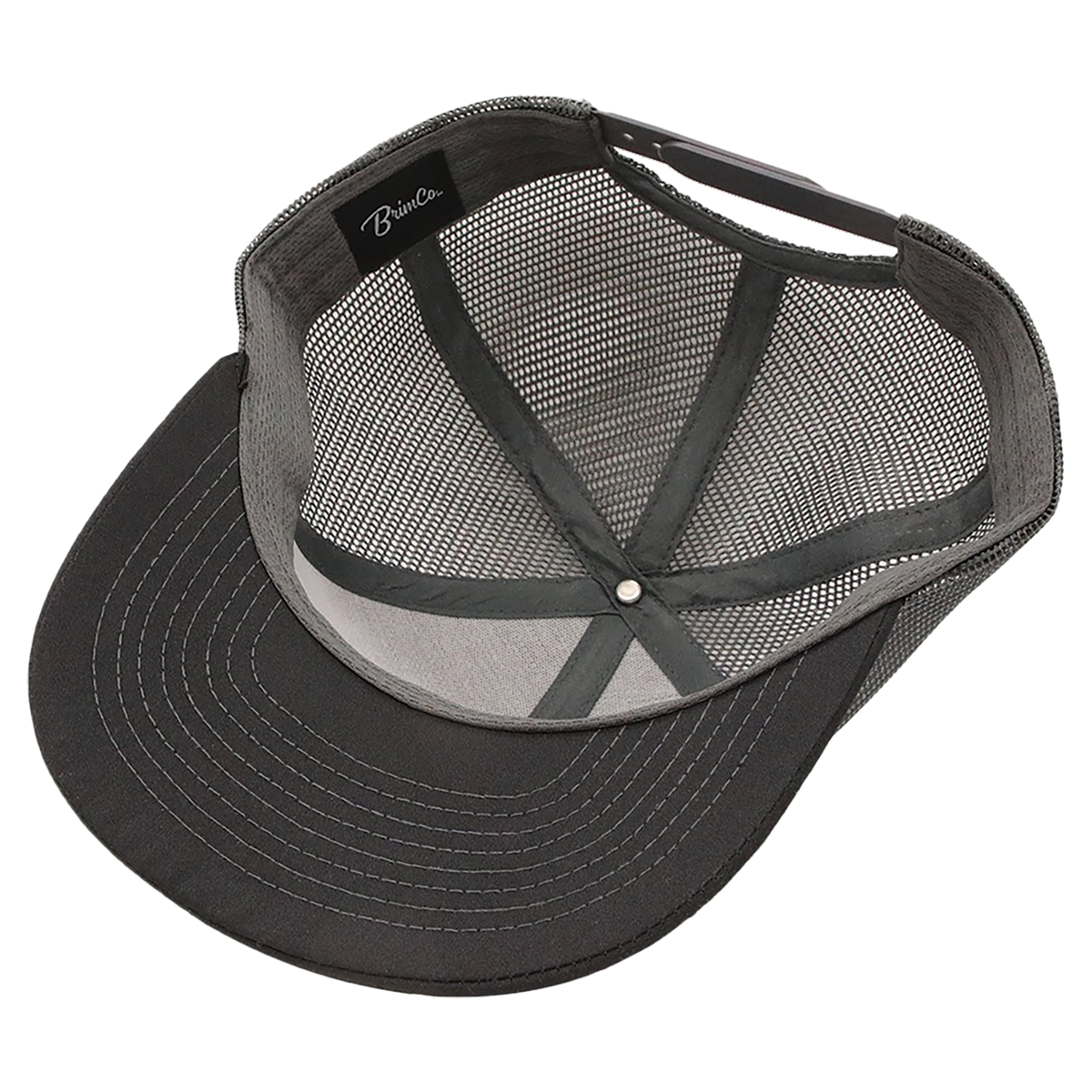 BrimCo Classic Trucker Hat - Black-Charcoal