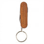 Wooden 3-Function Pocket Knife with Keychain - Laser Engraved Gift
