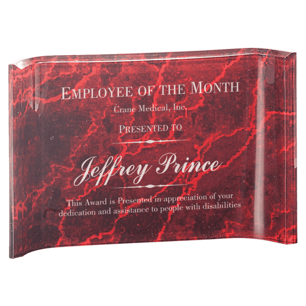 Marble Crescent Acrylic - Custom Engraved Award