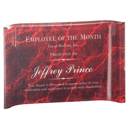 Marble Crescent Acrylic - Custom Engraved Award