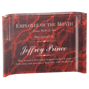 Marble Crescent Acrylic - Custom Engraved Award